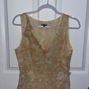 Ann Taylor Cream and Pink Blouse